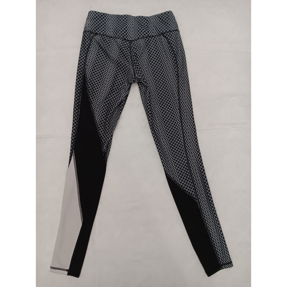 Puma Women's Black White Grid Print Activewear Leggings Style Size Small - Picture 11 of 11